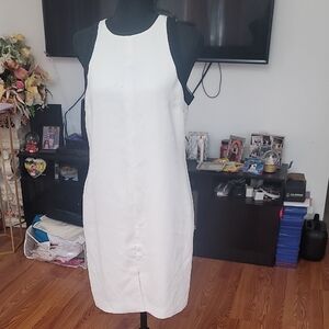 Banana Republic White and Black Dress